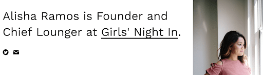Alisha Ramos founded the Girls' Night In newsletter.
