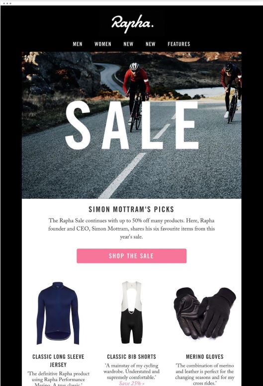 Offer email-only discounts, email-only offers, personalized recommendations, tailor-made shopping guides, additional information on your products—anything that you don’t offer on the website, but that can make someone want to stay a member of the club.
