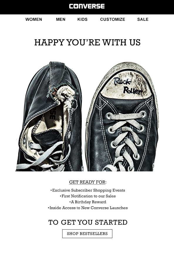 Converse Welcome Email Campaign 