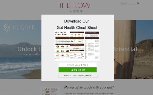 This email from The Flow shows a shadow box