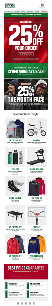Dick’s Sporting Goods Cyber Monday sales