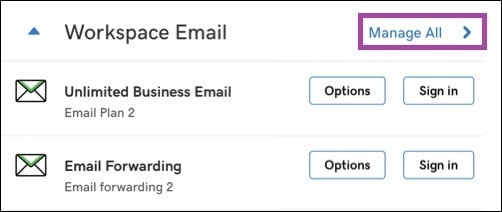 GoDaddy Custom Email Address Setup Under Workspace Email