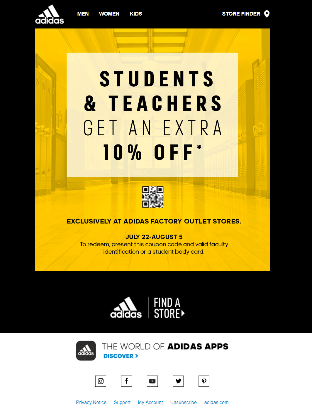 Adidas teachers students fall fashion newsletter