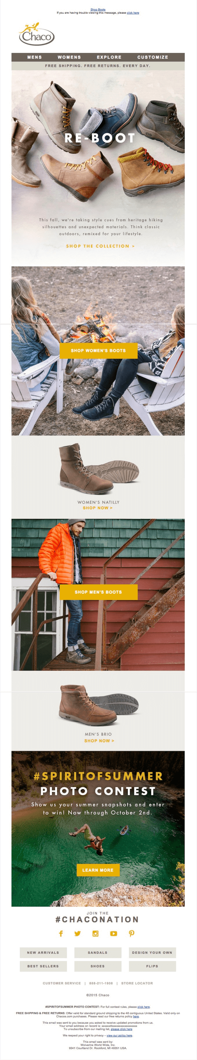Chaco boots fall fashion newsletter