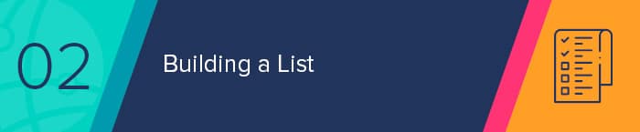 Building a list graphic - Build a quality list to encourage event attendance
