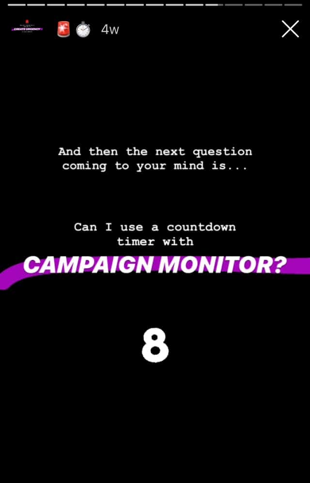 Campaign Monitor Instagram countdown