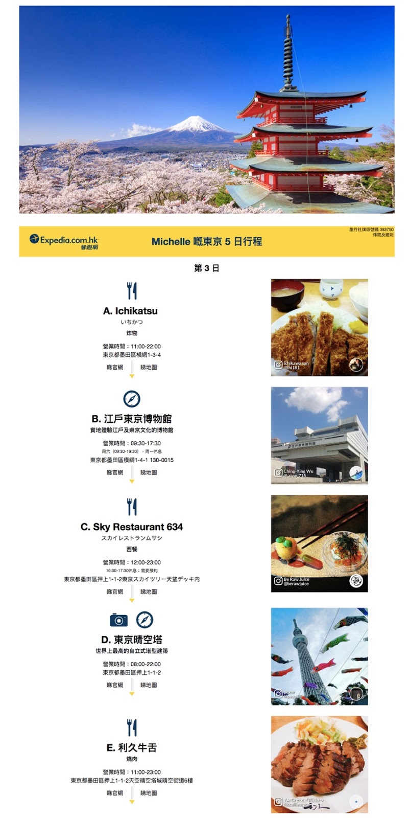 Expedia uses user-generated content in their emails to encourage travel.