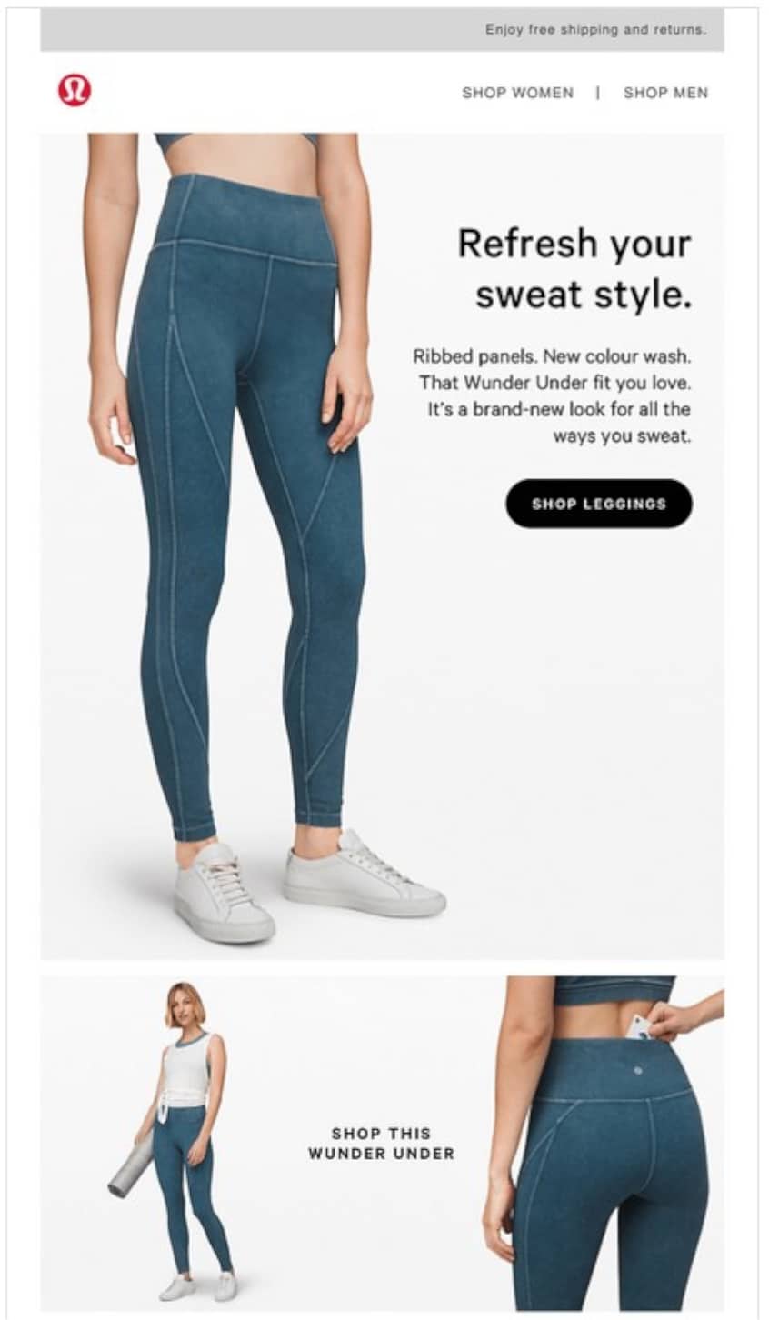 Lululemon brings back an old favorite with a product launch campaign.