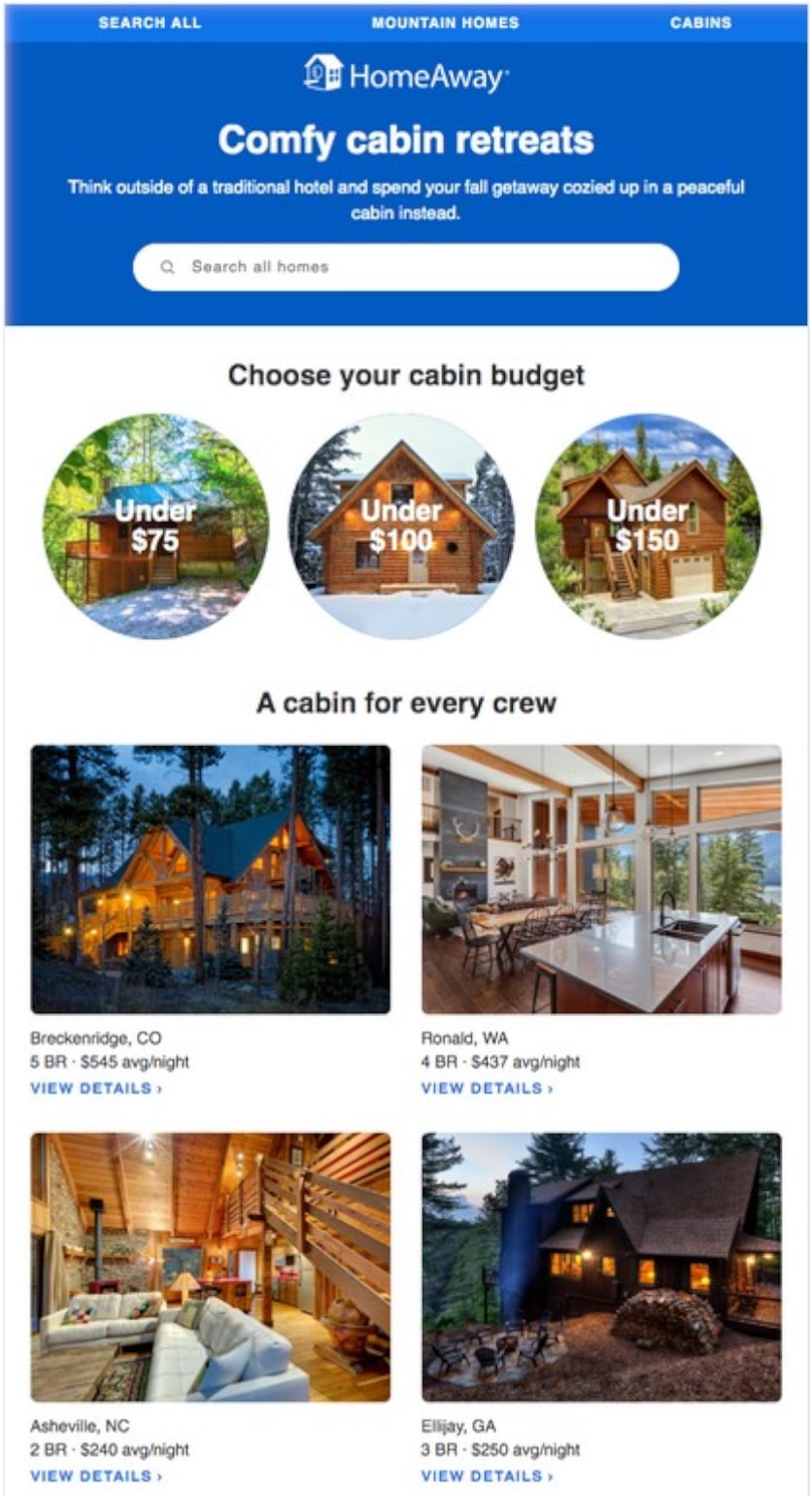 HomeAway embraces mobile optimization to encourage subscribers to engage with them.