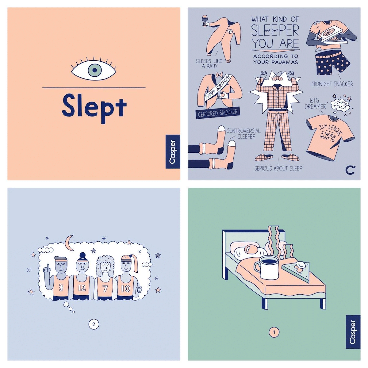 Casper mattress illustration examples