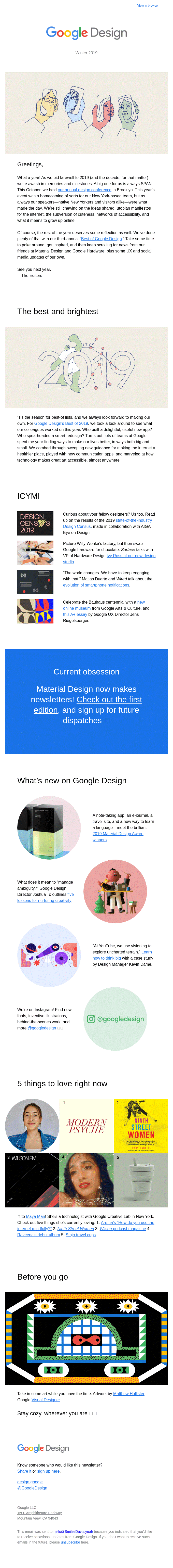  Google Design’s Newsletter Example