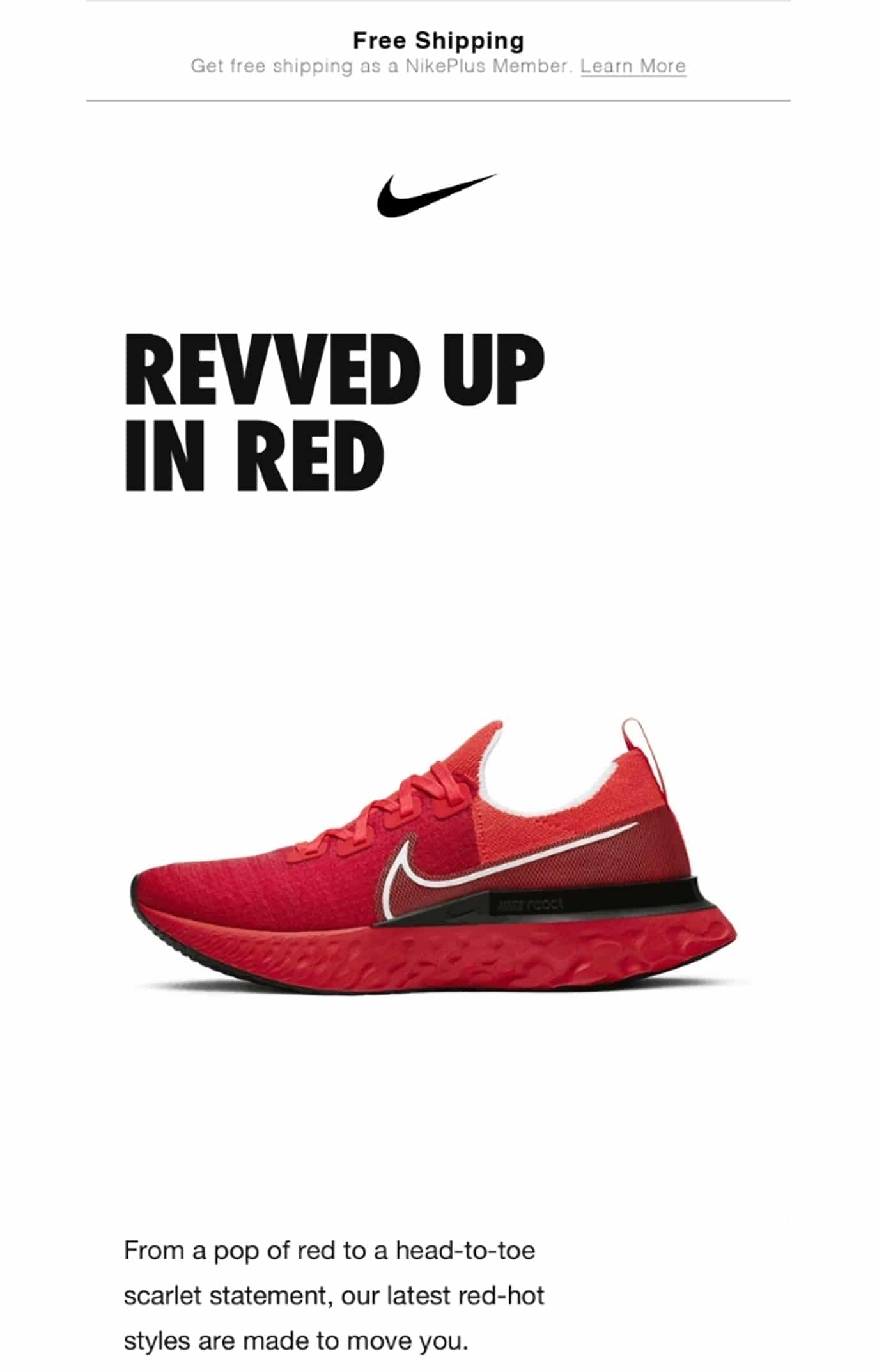  Subliminal advertising in email marketing - Nike uses color psychology 
