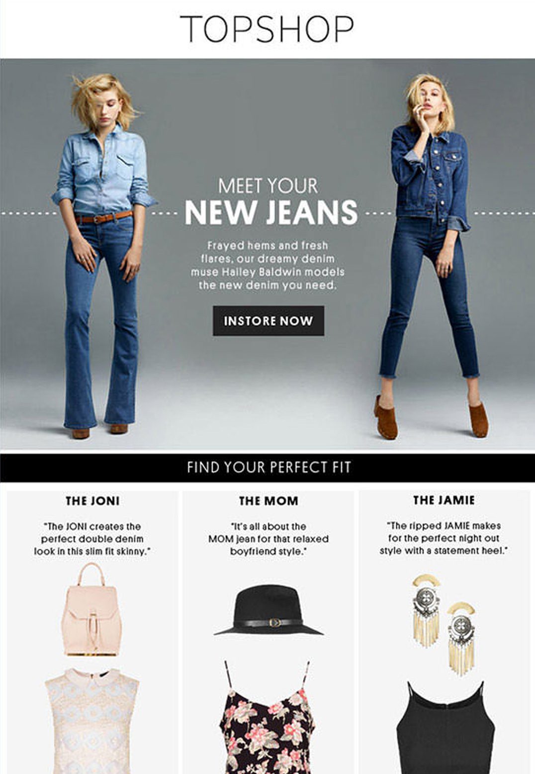 One of our favorite Strategies for Selling More Online is to link a landing page directly in an email, like Topshop does