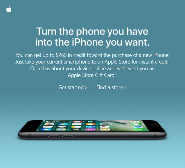 Example of an Apple phone ad