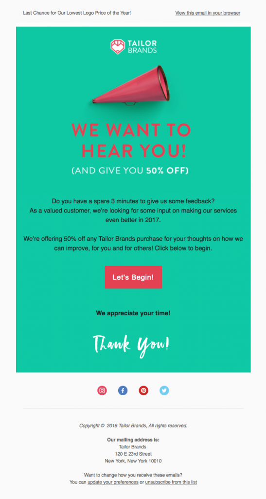 agency feedback email template example
