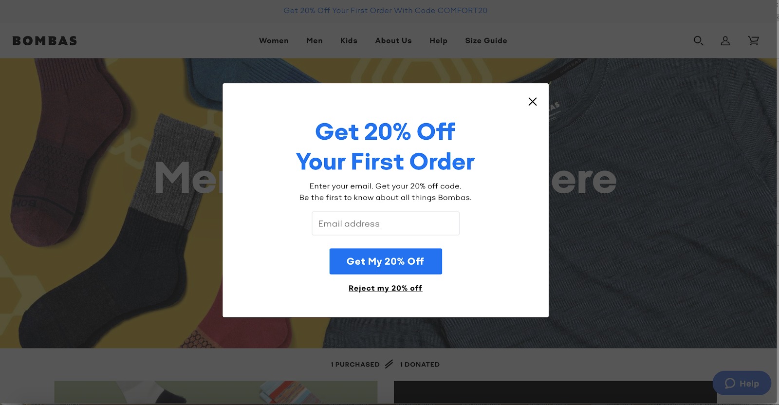 popup offer example