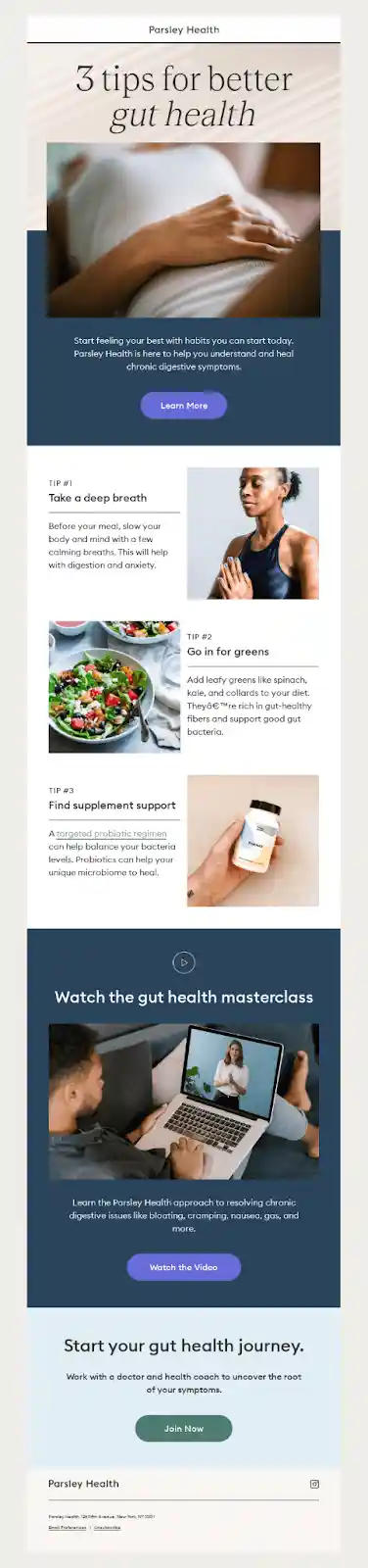 educational newsletter parsley health