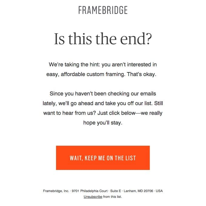 re-engagement campaign subscribe