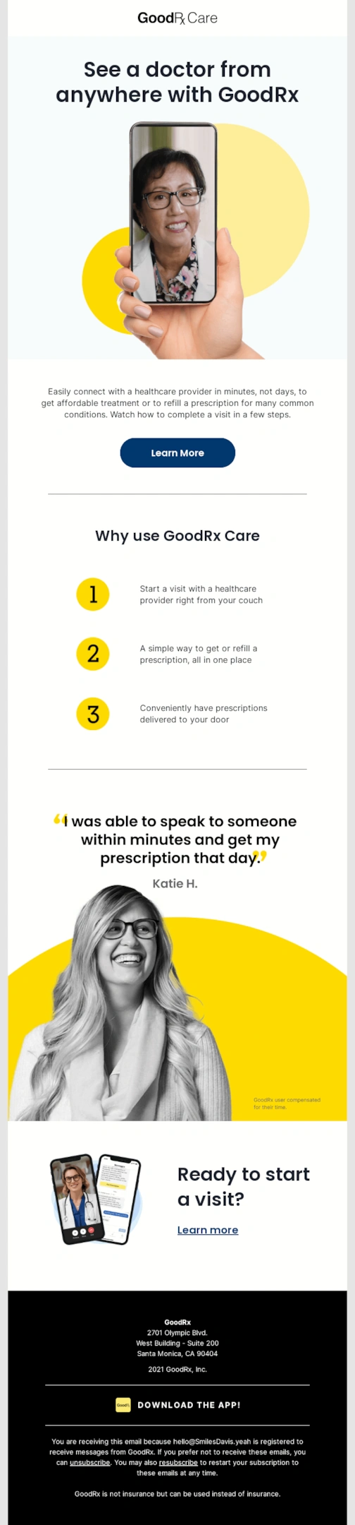 service promotion emails goodrxcare