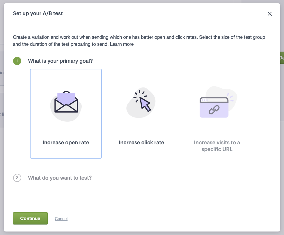 set-up your A/B test