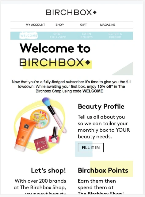 welcome series emails