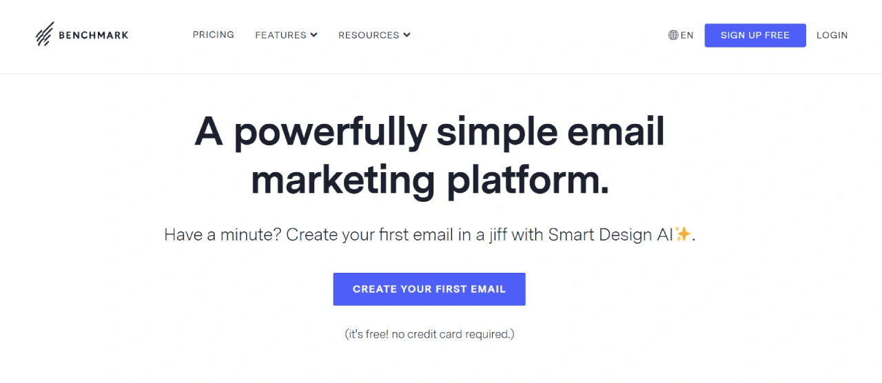 benchmark homepage