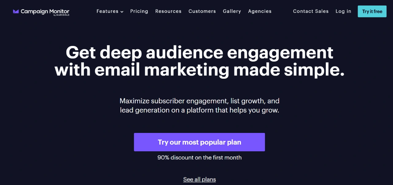 campaign monitor homepage