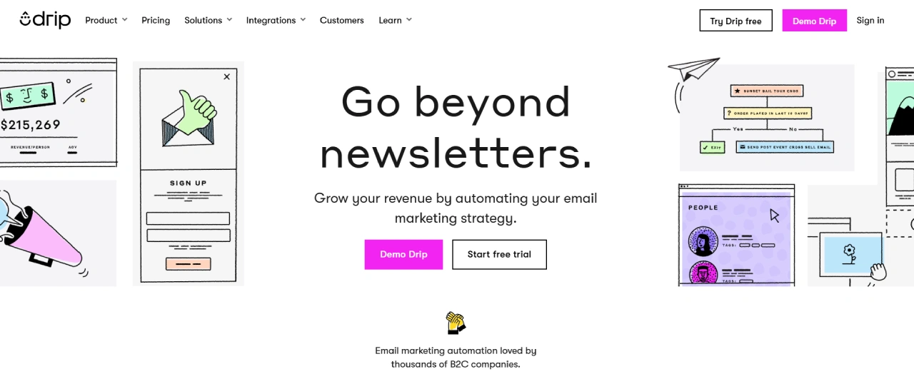 drip homepage