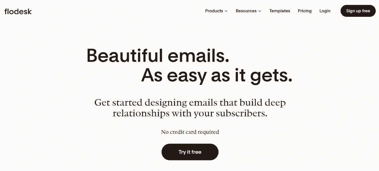 flodesk homepage