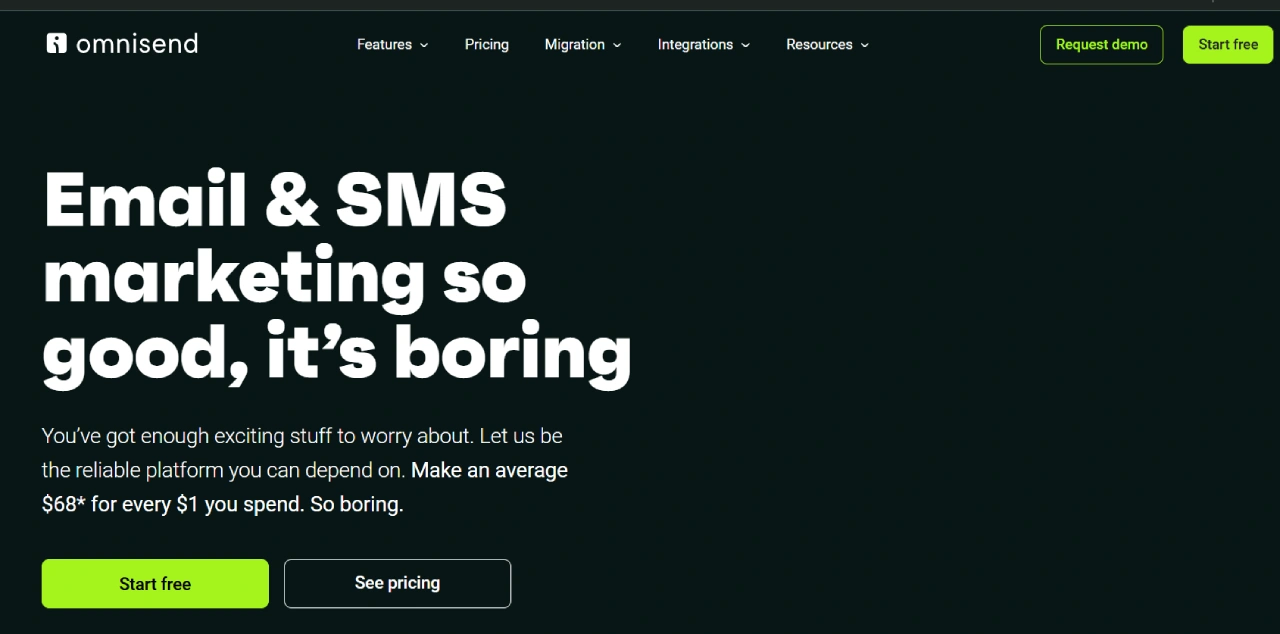 omnisend homepage