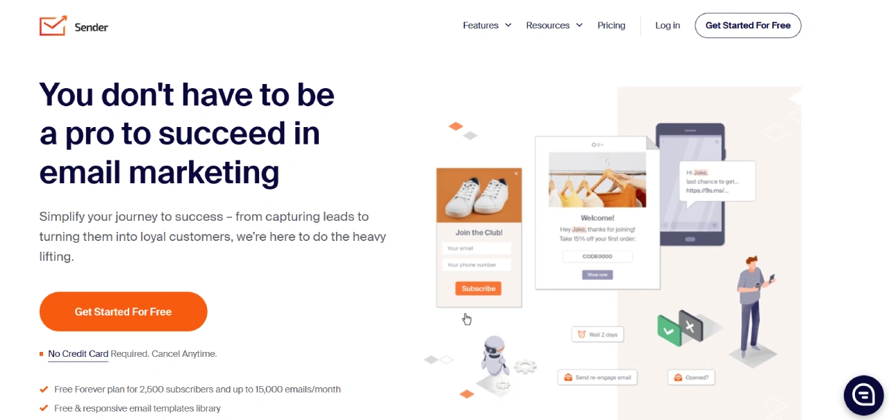 sender homepage