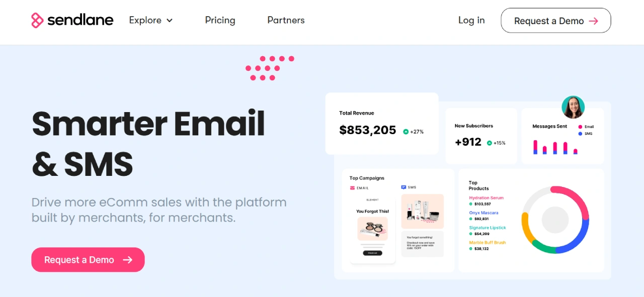 sendlane homepage