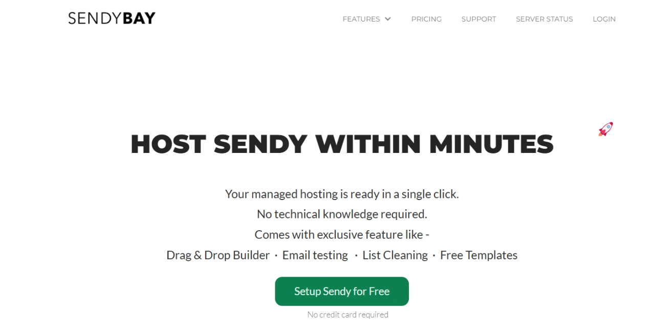 sendy homepage