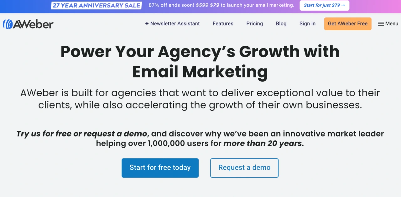 aweber homepage updated