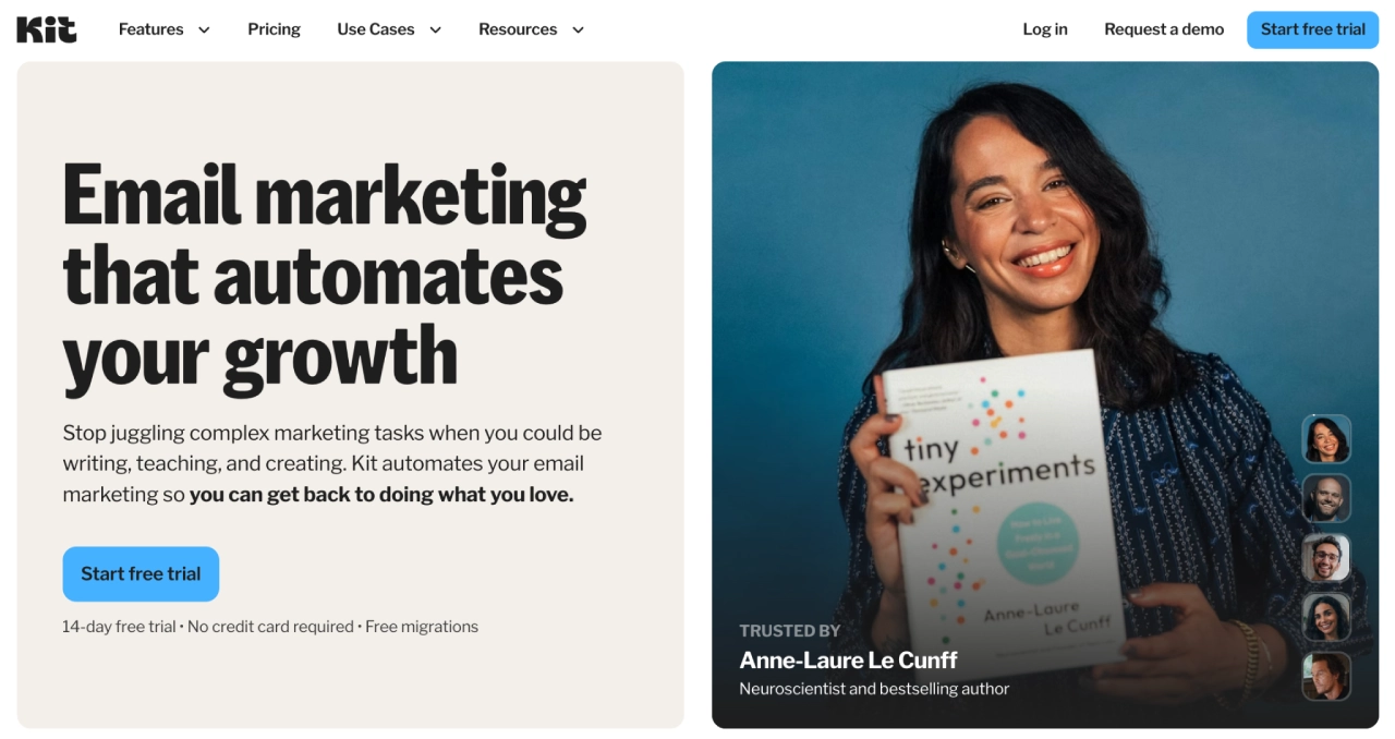 convertkit homepage updated