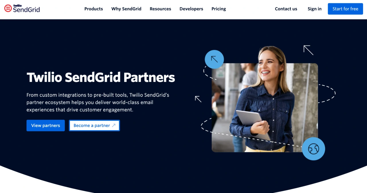 sendgrid homepage updated